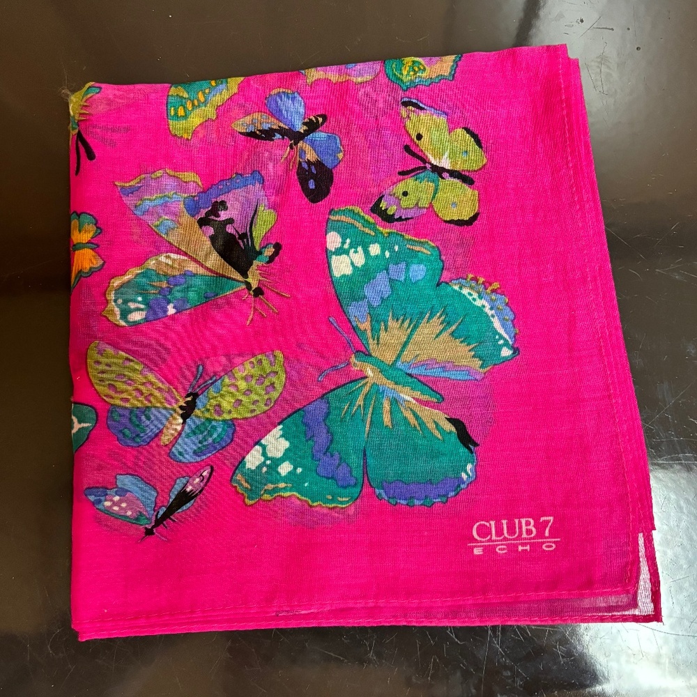 Dark Pink Butterfly Scarf